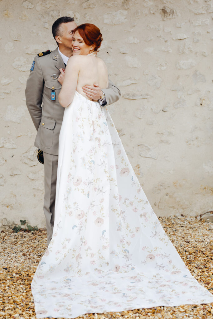 Mariage militaire - catholique - mariée robe blanche
