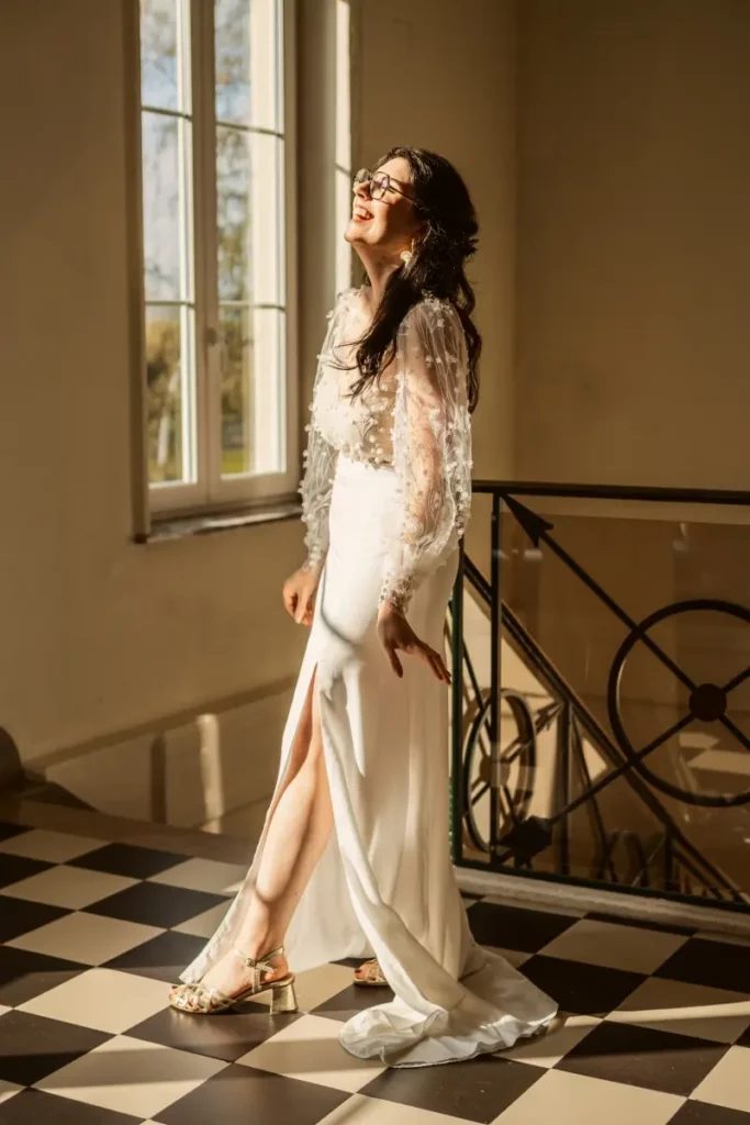 Mariage écologique Ségolène Gabet sur mesure wedding dress