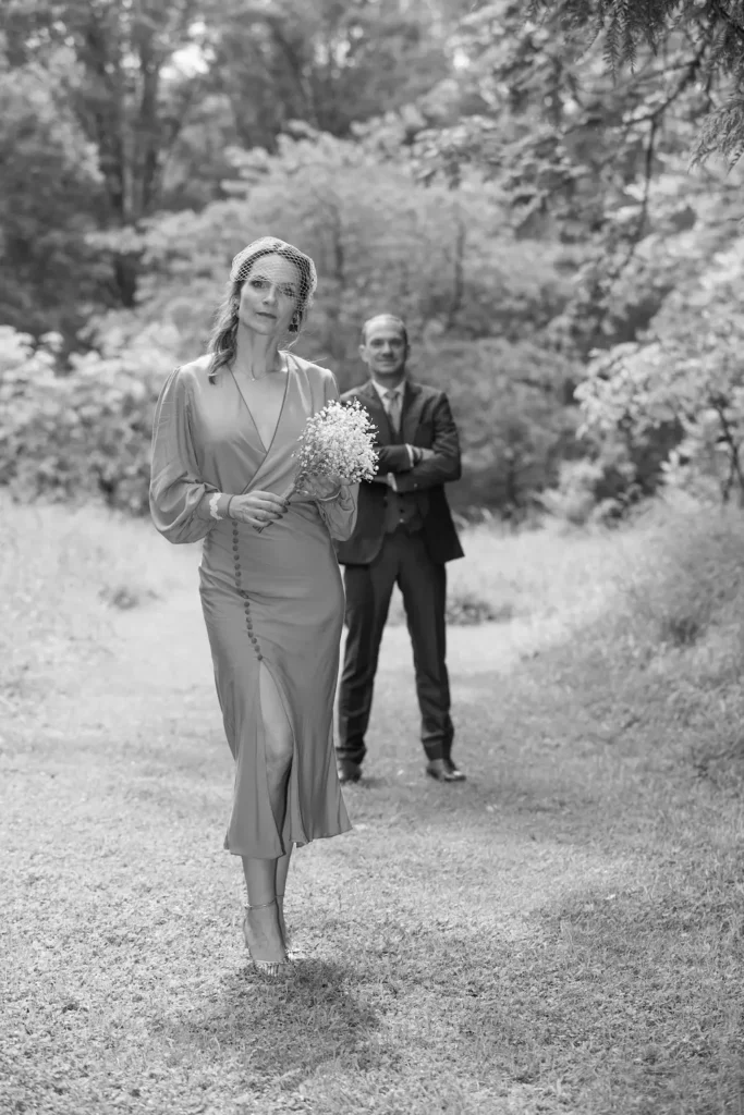 Robe de mariée couple mariage Ségolène Gabet Haut de Gamme Paris