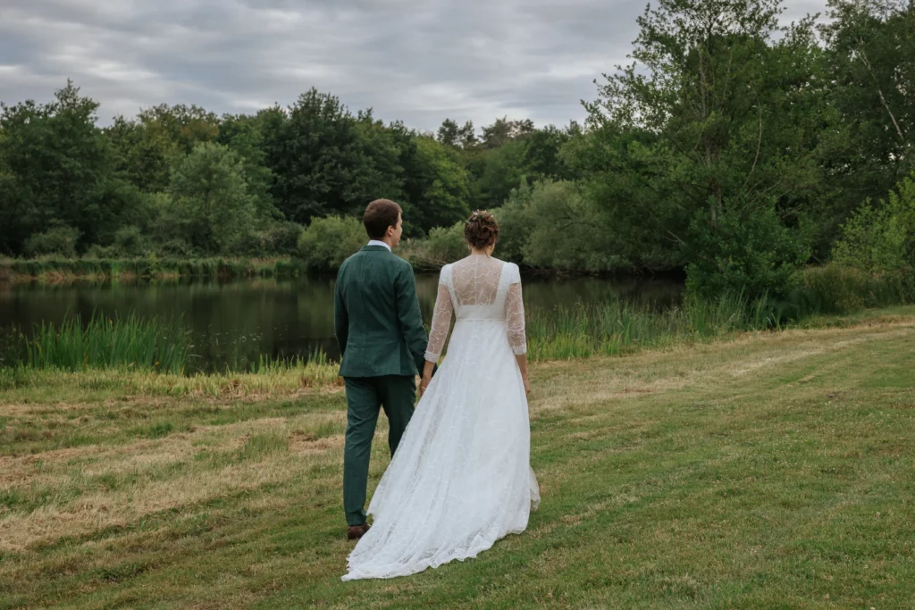 Robe de mariée amovible mariage écologique Ségolène Gabet