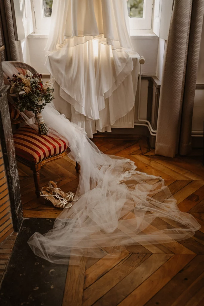 Ségolène Gabet wedding dress luxury voile de mariée