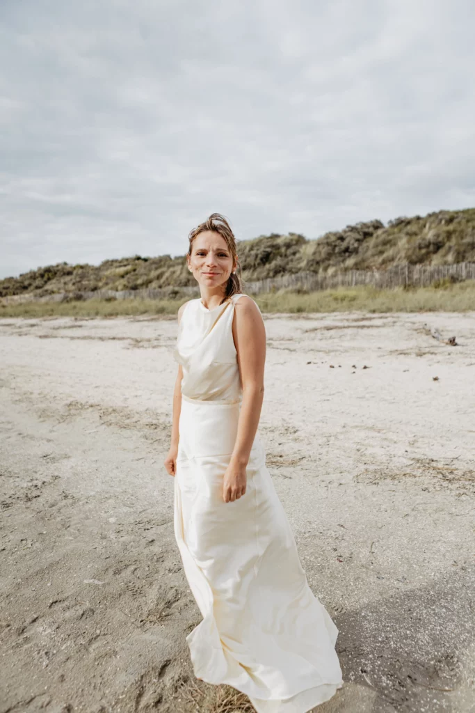 Robe du soir en satin de soie jaune pantone
Ségolène Gabet