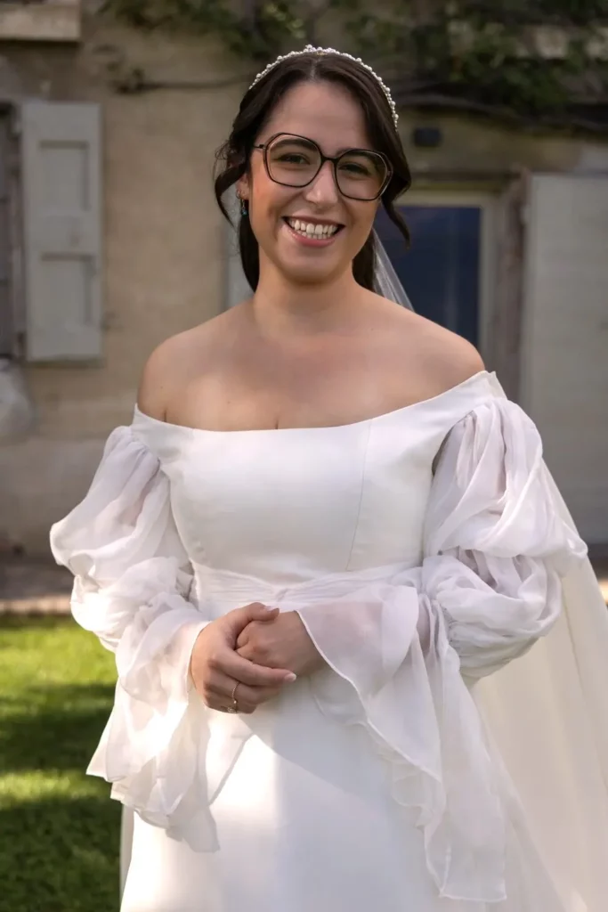 robe de mariée princesse en gazar de soie
