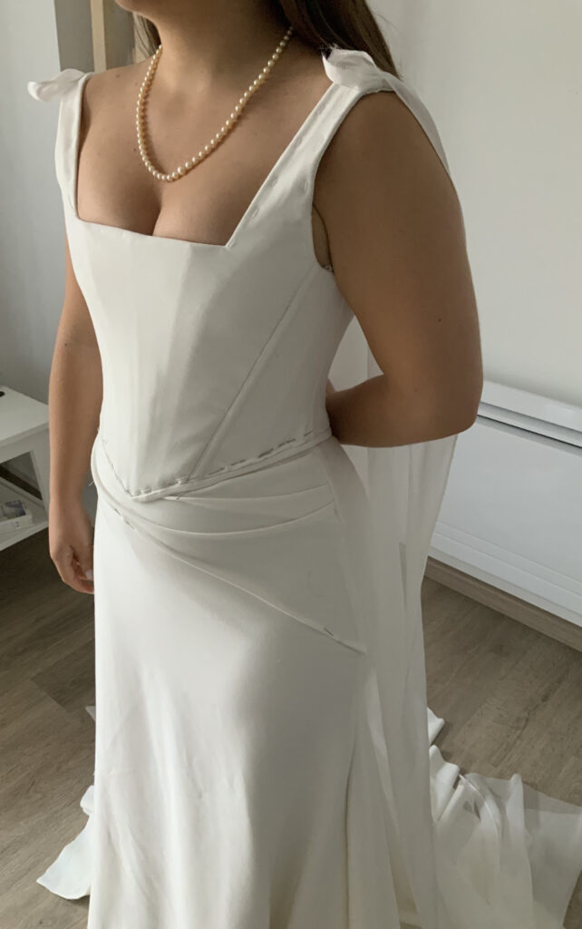 Corset inspiration XVIIIe avec jupe drapé - Ségolène Gabet